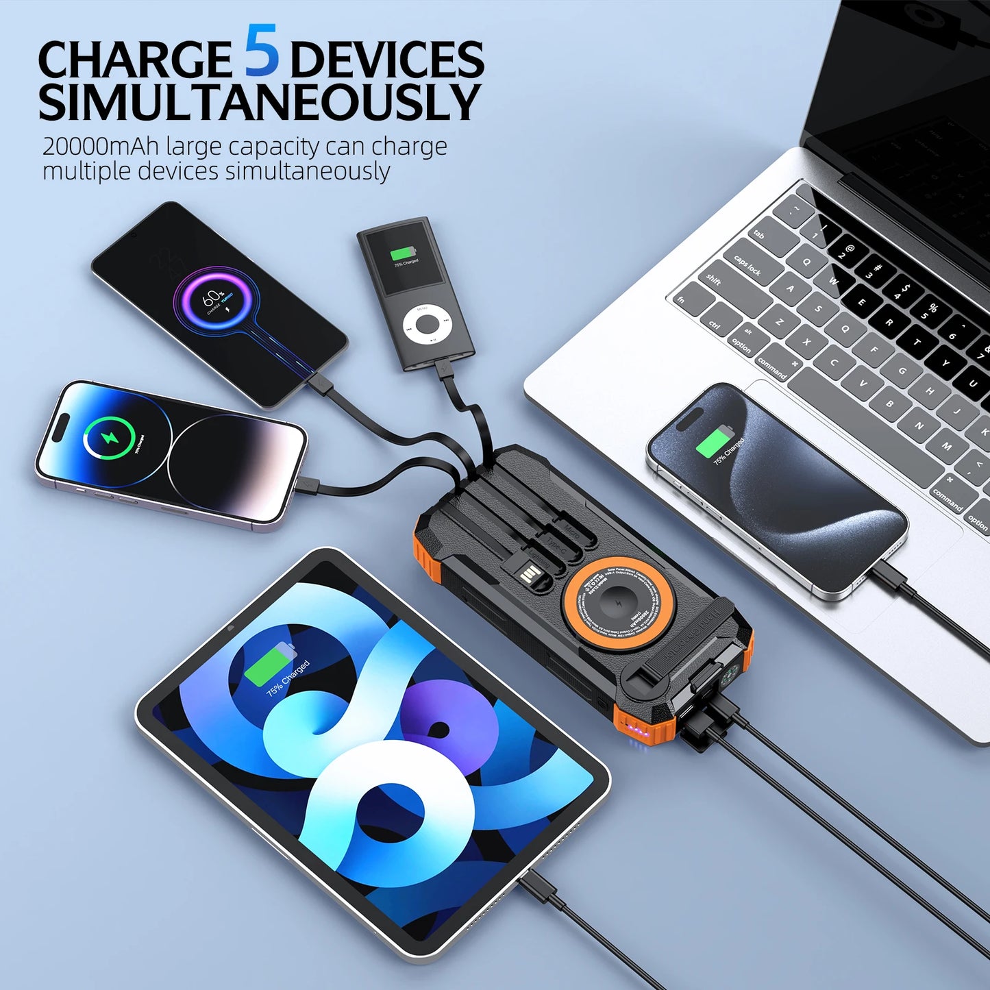 SolarCharge 100000mAh Power Bank (22.5W)
