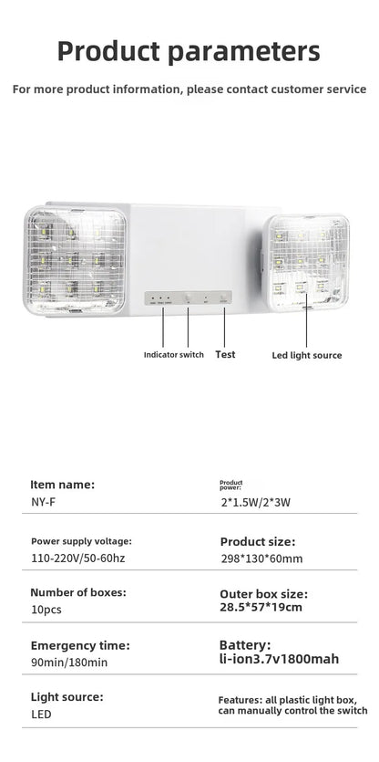 SHINEKNOT LED Emergency Wall Light NY-F