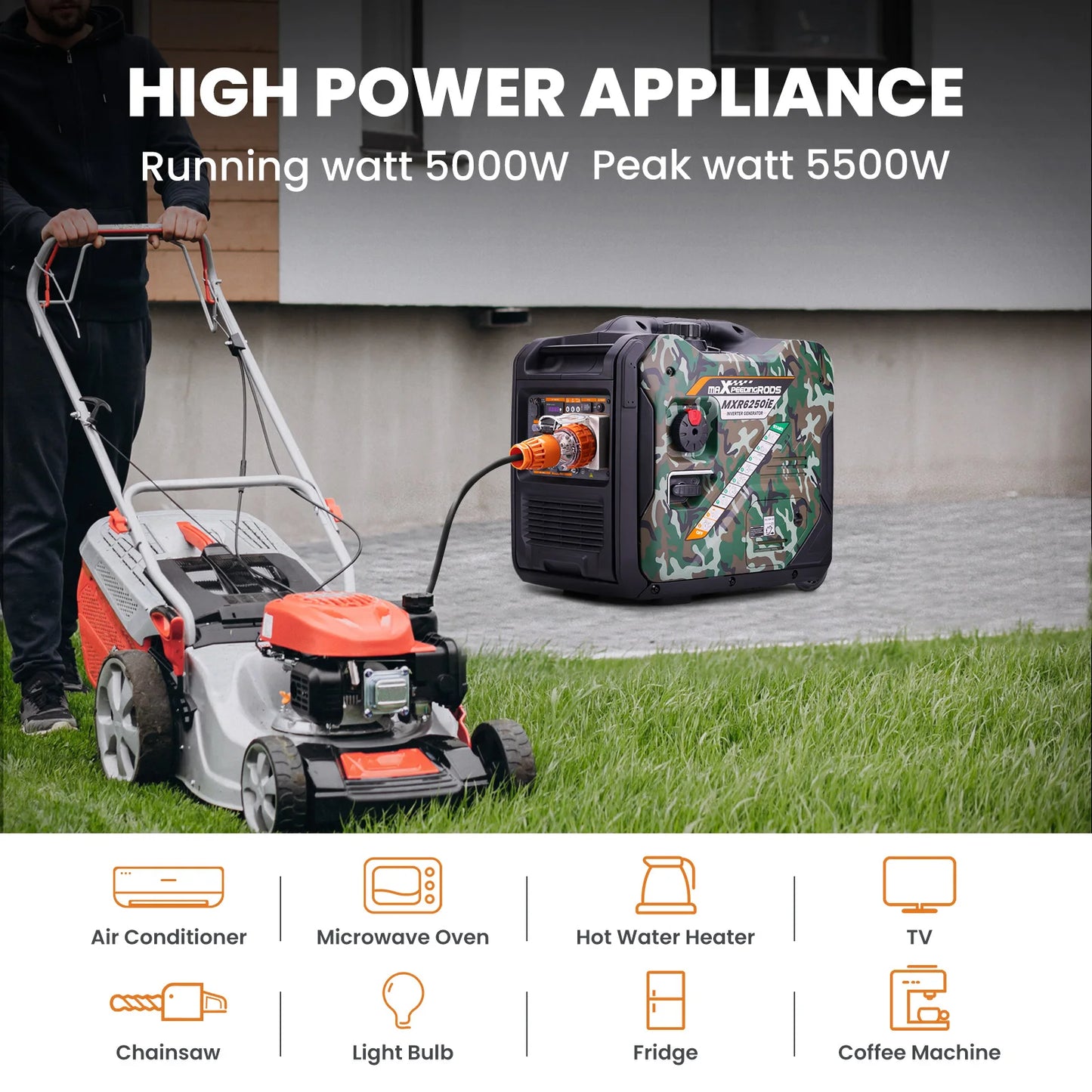 MXR 5500W Portable Inverter Generator
