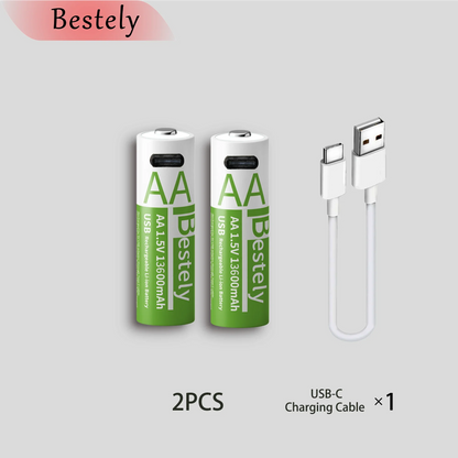 UltraCharge 1.5V Rechargeable AA Batteries (13600mAh)