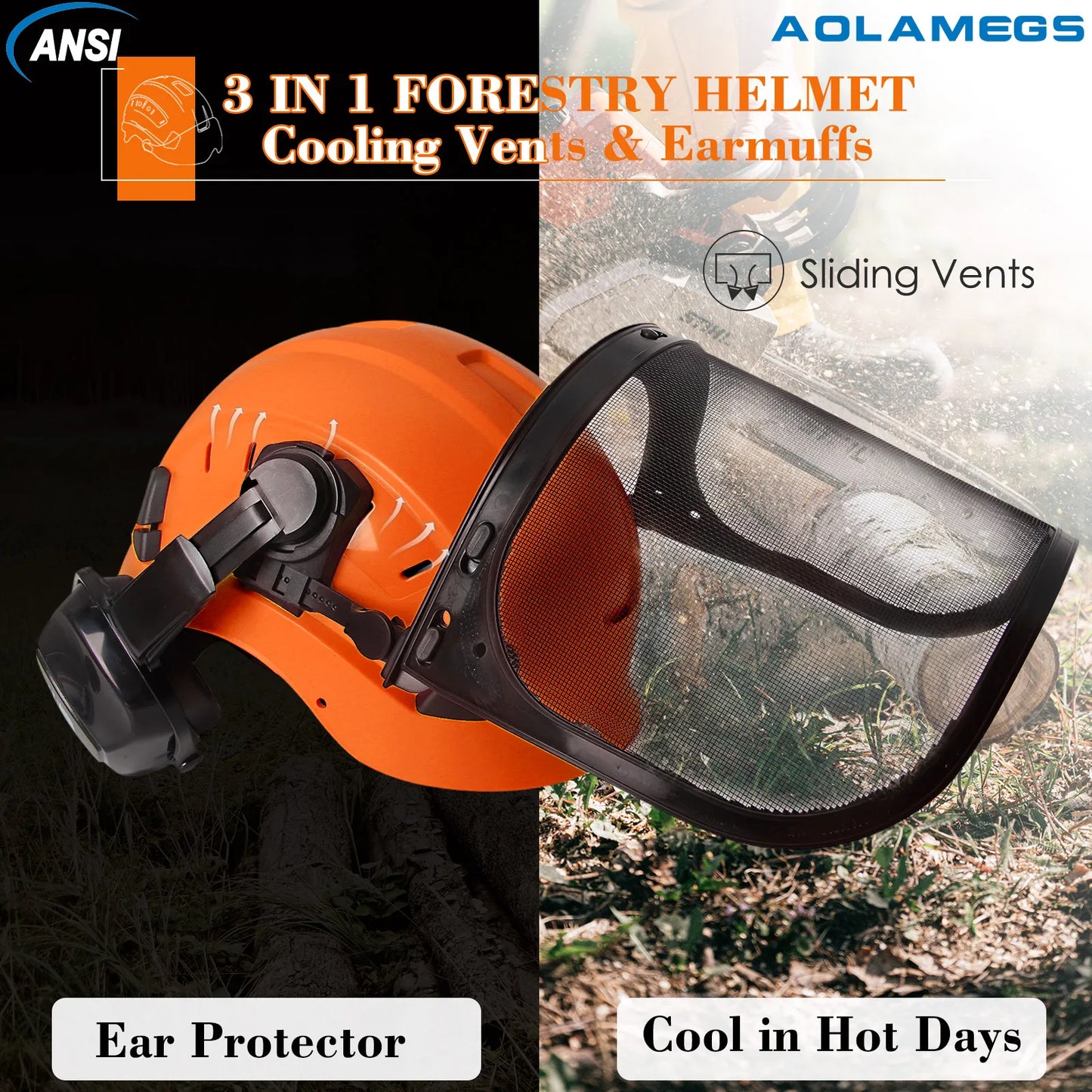 ProGuard Safety Helmet with Goggles