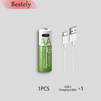 UltraCharge 1.5V Rechargeable AA Batteries (13600mAh)