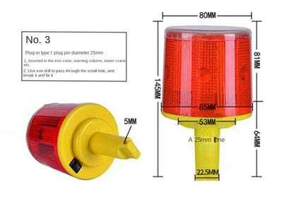 Solar LED Traffic Warning Beacon Light