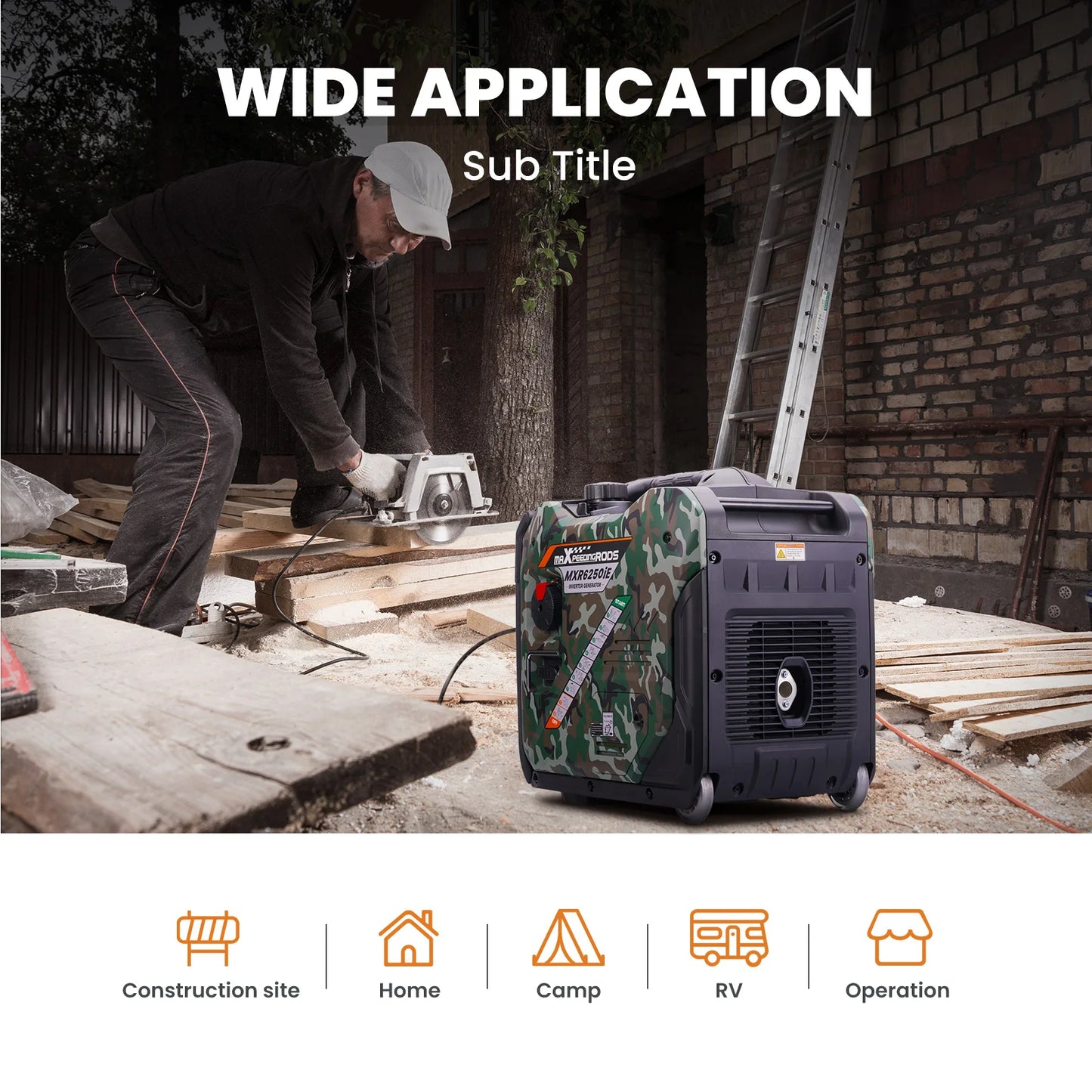 MXR 5500W Portable Inverter Generator