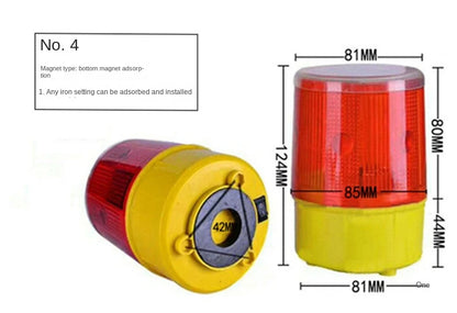Solar LED Traffic Warning Beacon Light