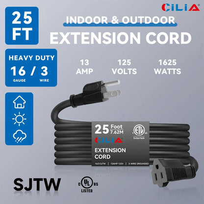 CILIA Heavy-Duty 25FT Extension Cord